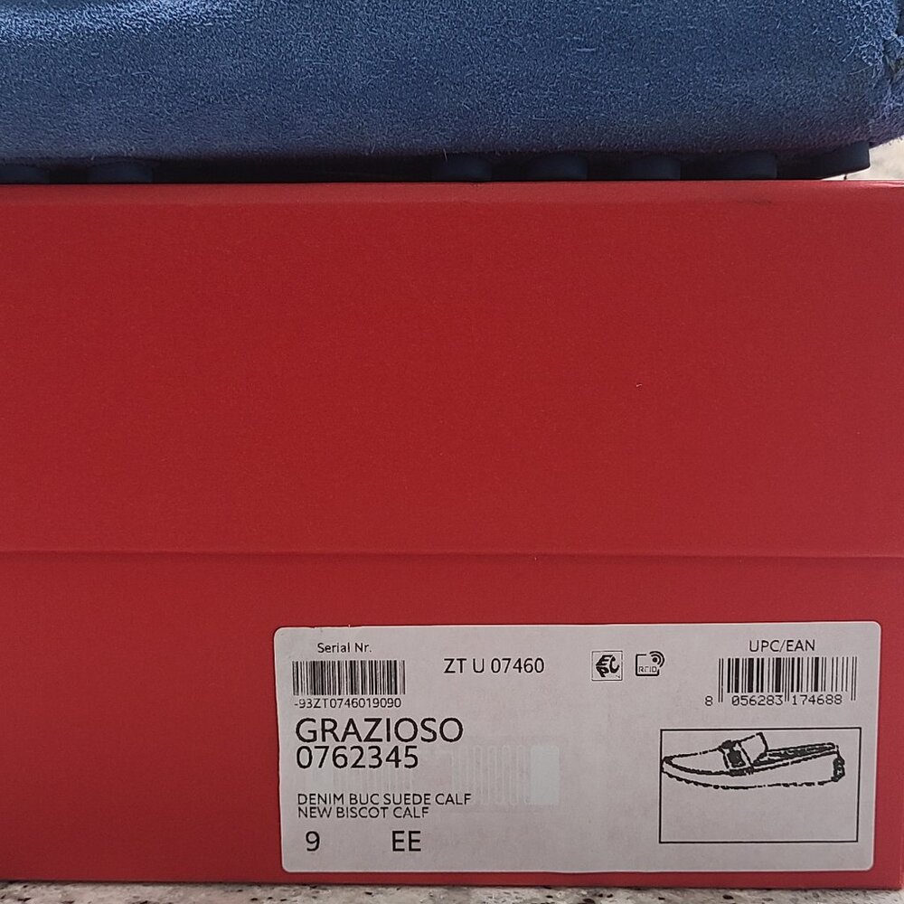 Ferragamo Grazioso Men's Loafer - Indigo Blue Suede - Picture 9 of 14